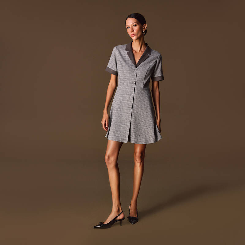 Fiora Gri Elbise - 1