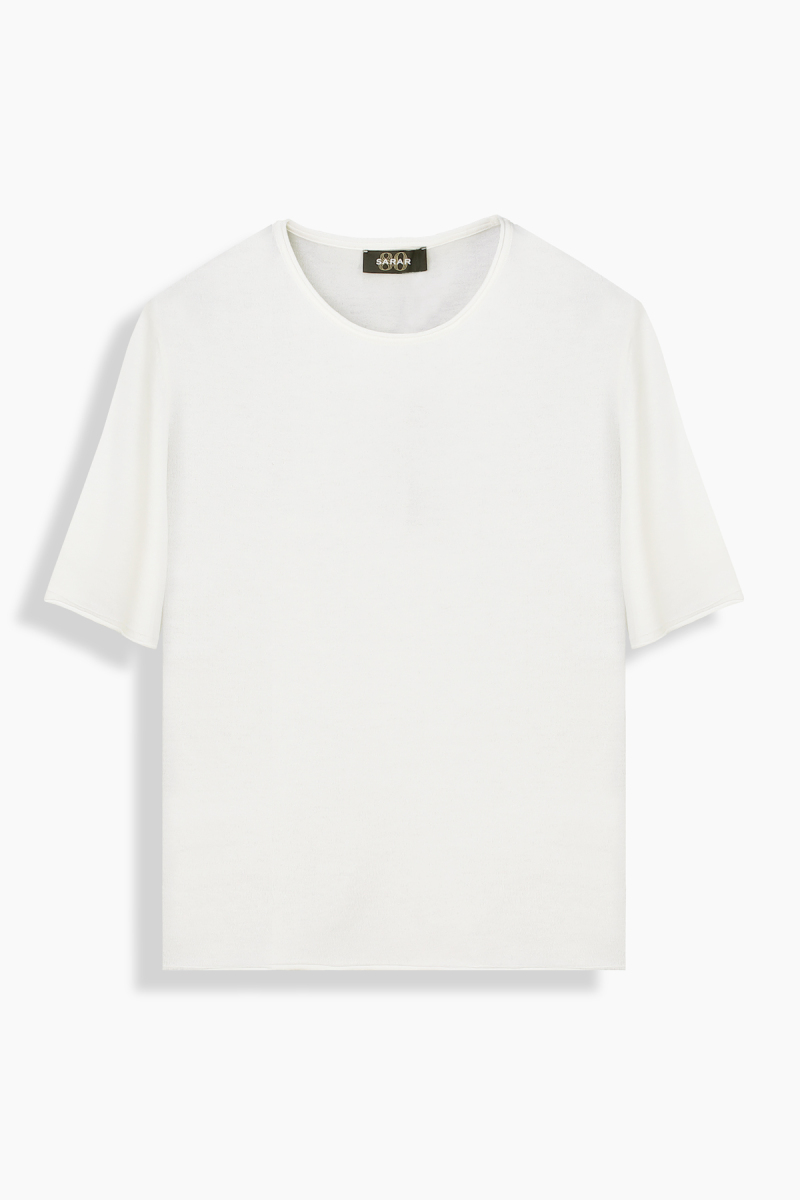 Flair Bisiklet Yaka Bej Triko Tişört - 1