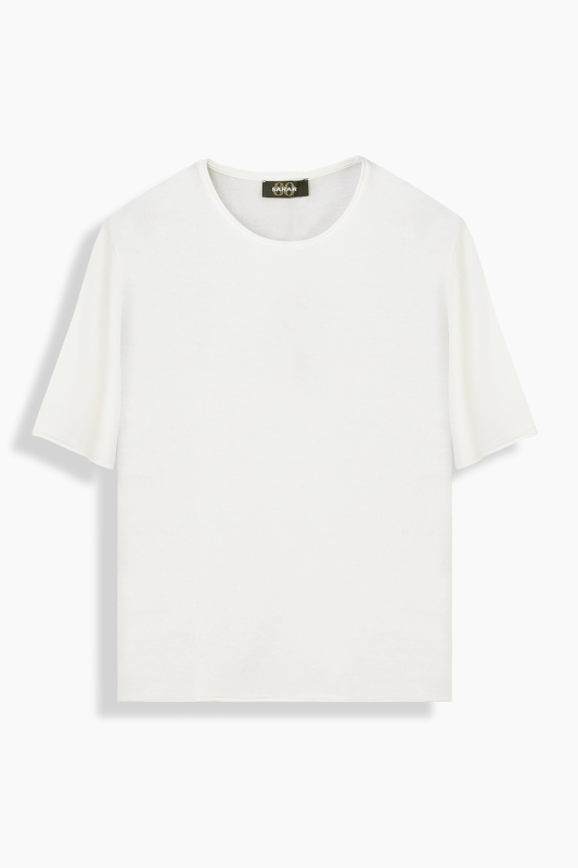 Flair Bisiklet Yaka Bej Triko Tişört 