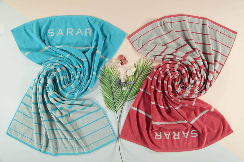 Sarar 90*160 Line Mavi Plaj Havlu - 2