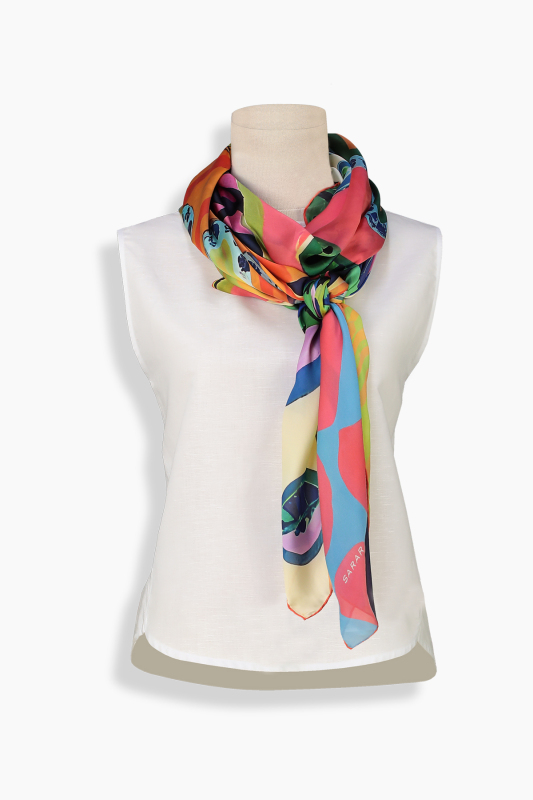 Iris Mercan İpek Şifon Eşarp - SARAR