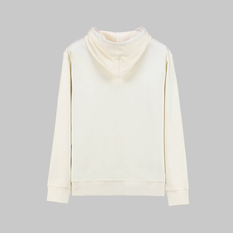 Kapüşonlu Pamuklu Ekru Sweatshirt - 2