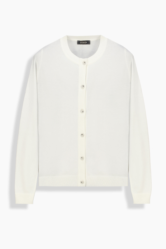 Lina Ekru Düğmeli Hırka - SARAR WOMAN