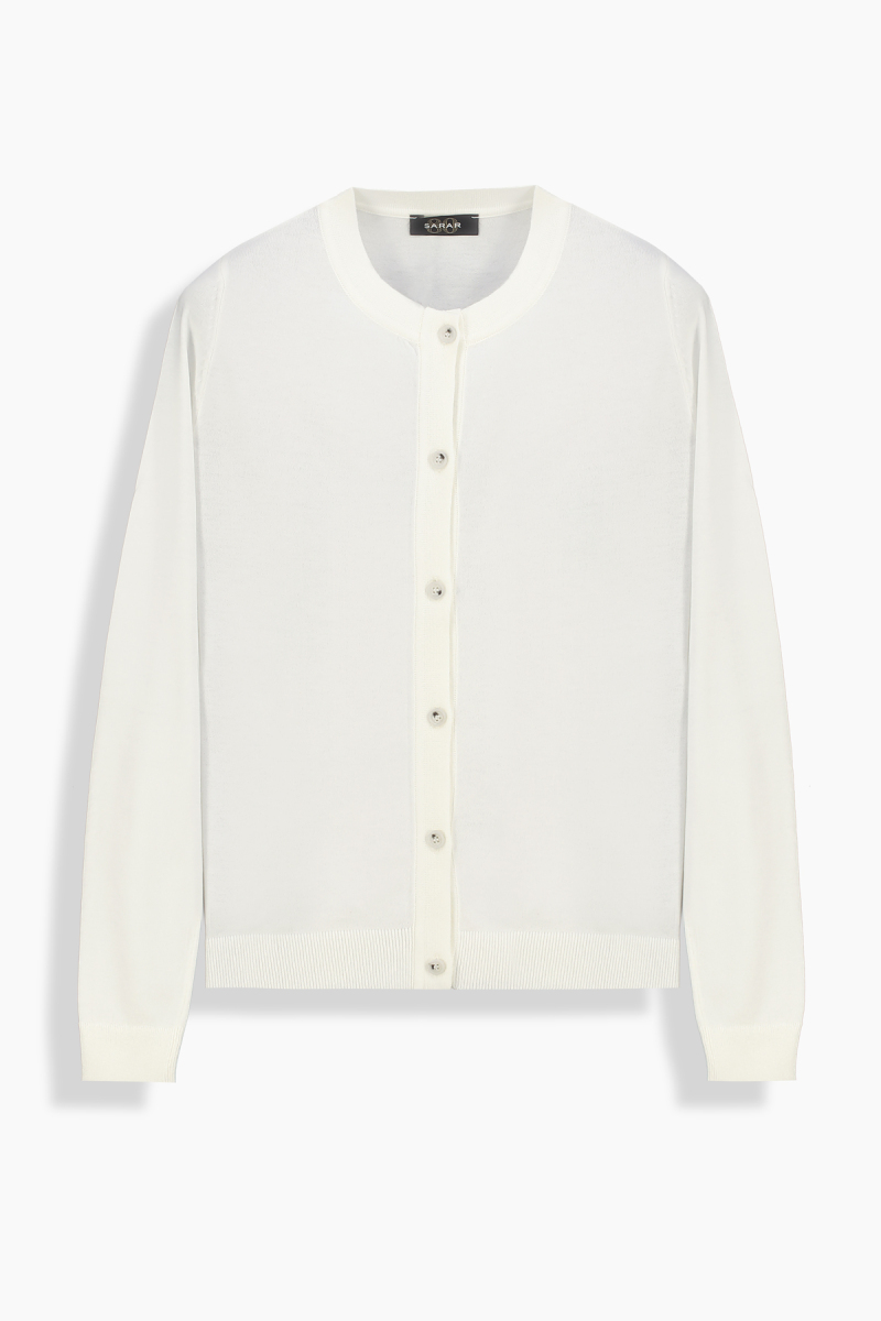 Lina Ekru Düğmeli Hırka - 1