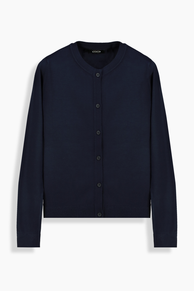 Lina Lacivert Düğmeli Hırka - 1