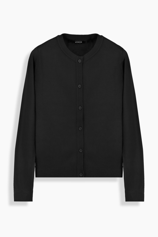 Lina Siyah Düğmeli Hırka - SARAR WOMAN