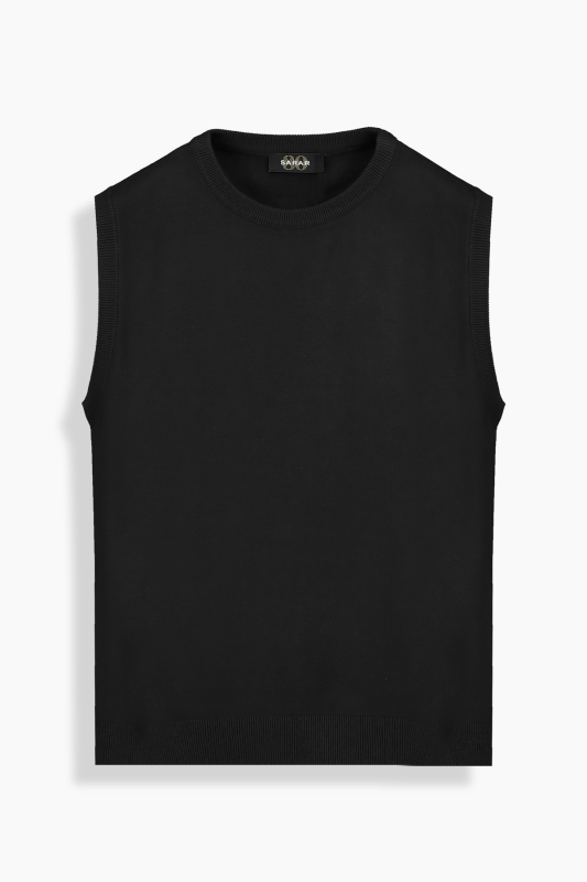 Lina Siyah Triko Bluz - SARAR WOMAN