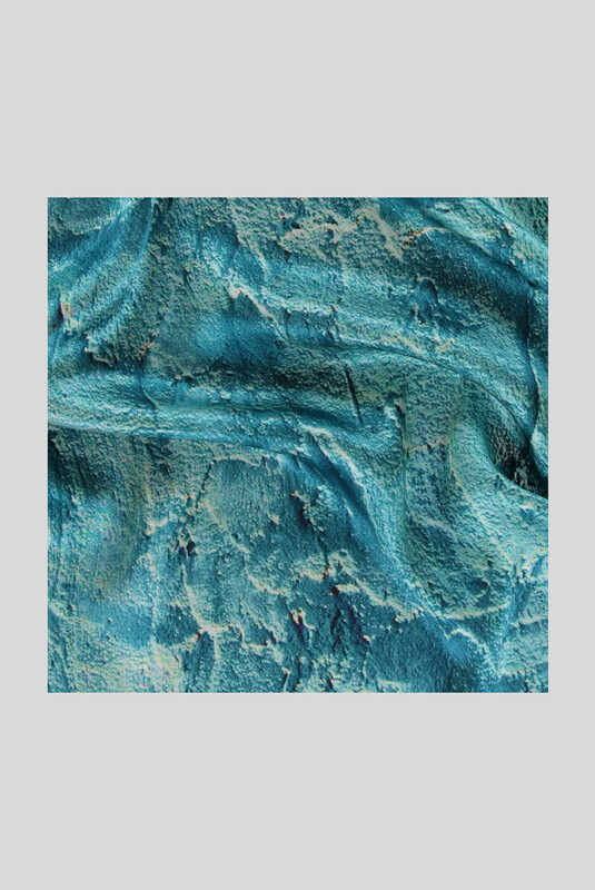 Mermer Desenli Turkuaz Saten İpek Eşarp - SARAR