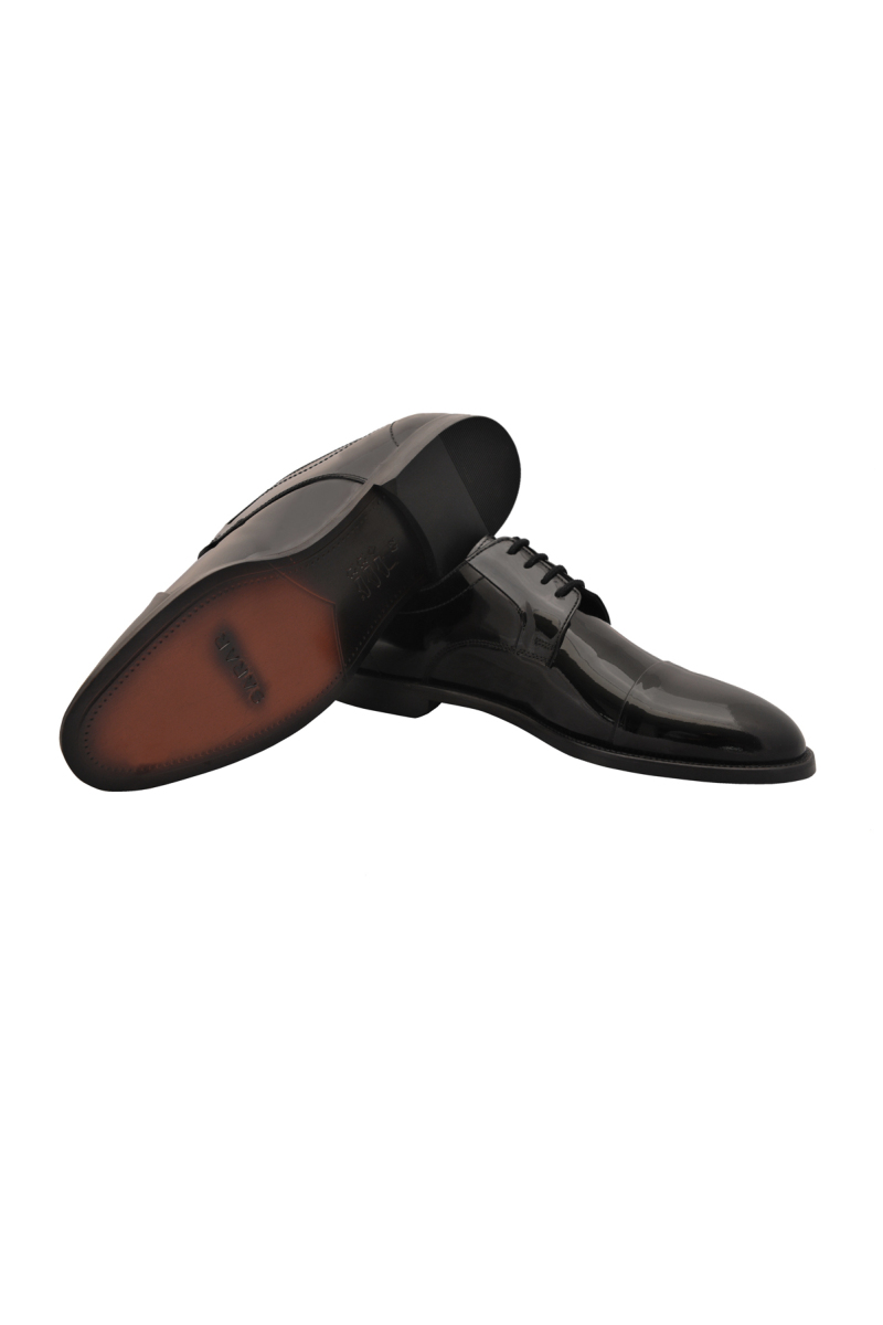 Microlight Siyah Deri Ayakkabı - 5