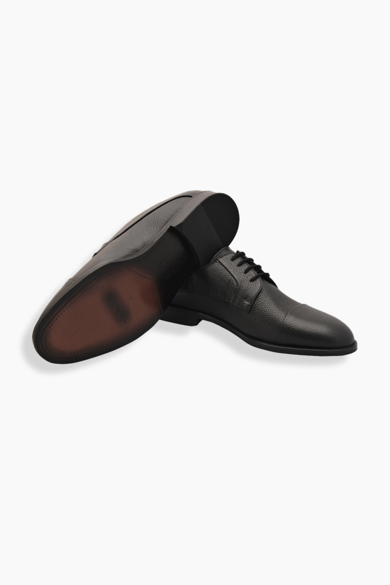 Microlight Taban Dokulu Siyah Ayakkabı - 5