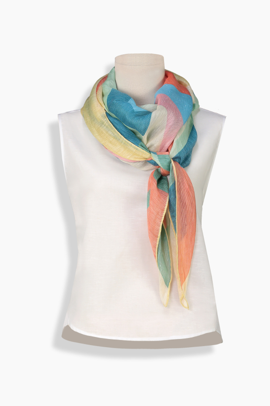 Milagros Sarı Keten İpek Eşarp - SARAR