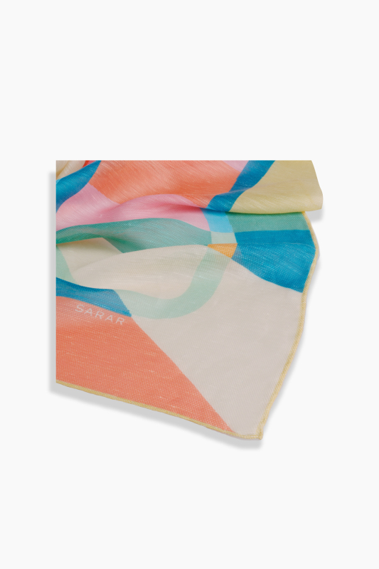 Milagros Sarı Keten İpek Eşarp - SARAR