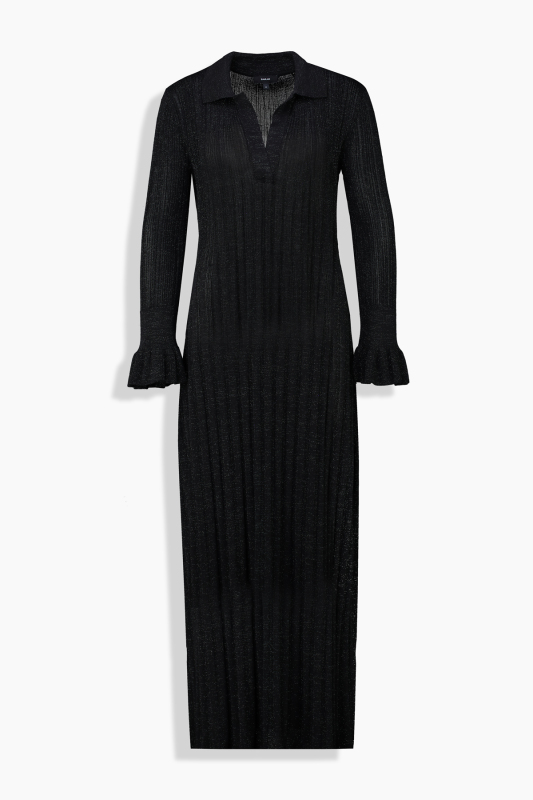 Muisa Siyah Triko Elbise - SARAR WOMAN