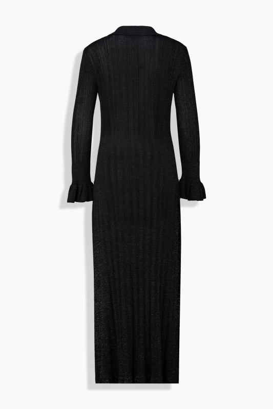 Muisa Siyah Triko Elbise - SARAR WOMAN