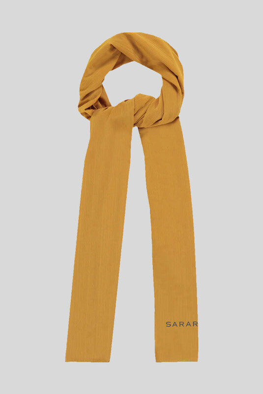 Gold Parlak Penye Şal - SARAR