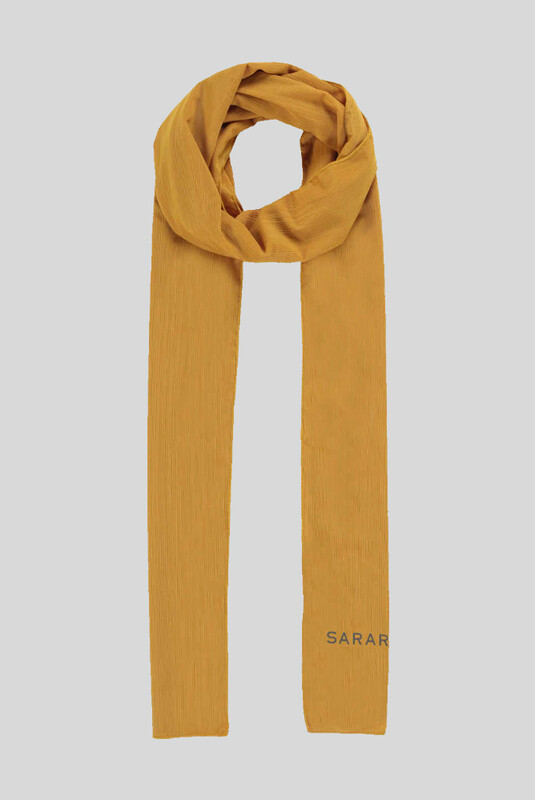Gold Parlak Penye Şal - SARAR