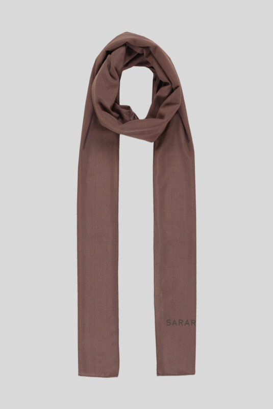 Kahverengi Parlak Penye Şal - SARAR