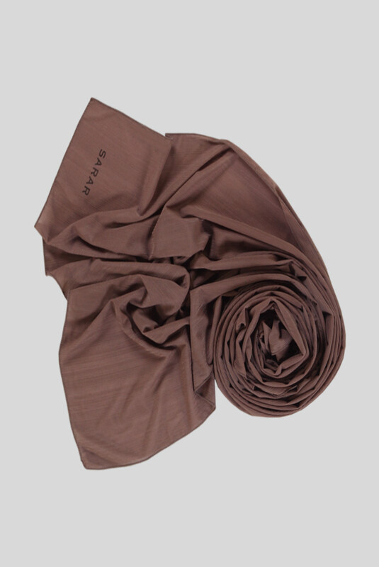 Kahverengi Parlak Penye Şal - SARAR