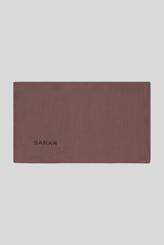 Kahverengi Parlak Penye Şal - SARAR