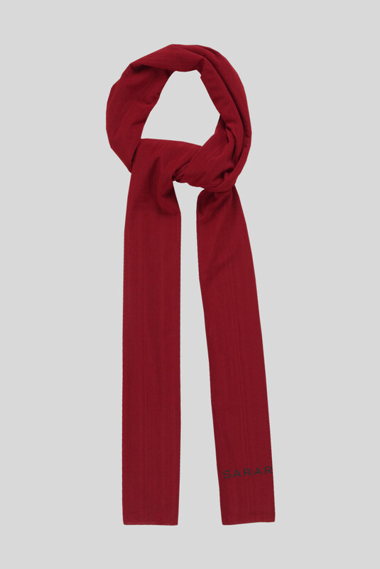 Kırmızı Parlak Penye Şal - SARAR