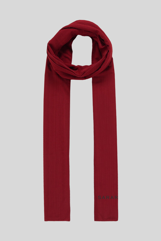Kırmızı Parlak Penye Şal - SARAR