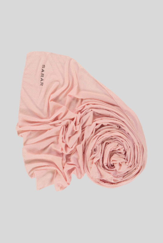 Açık Pudra Parlak Penye Şal - SARAR