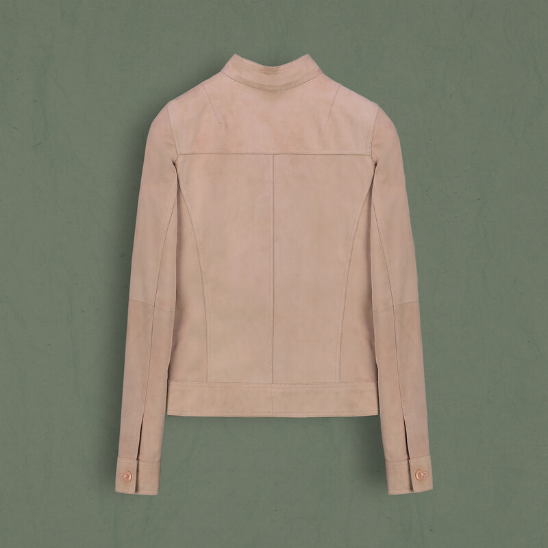 Süet Pembe Deri Ceket - SARAR WOMAN