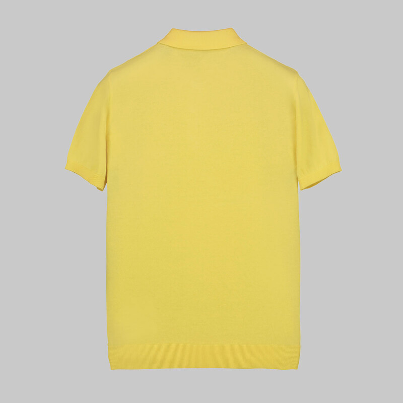 Polo Yaka Kısa Kol Pamuklu Sarı Triko - SARAR