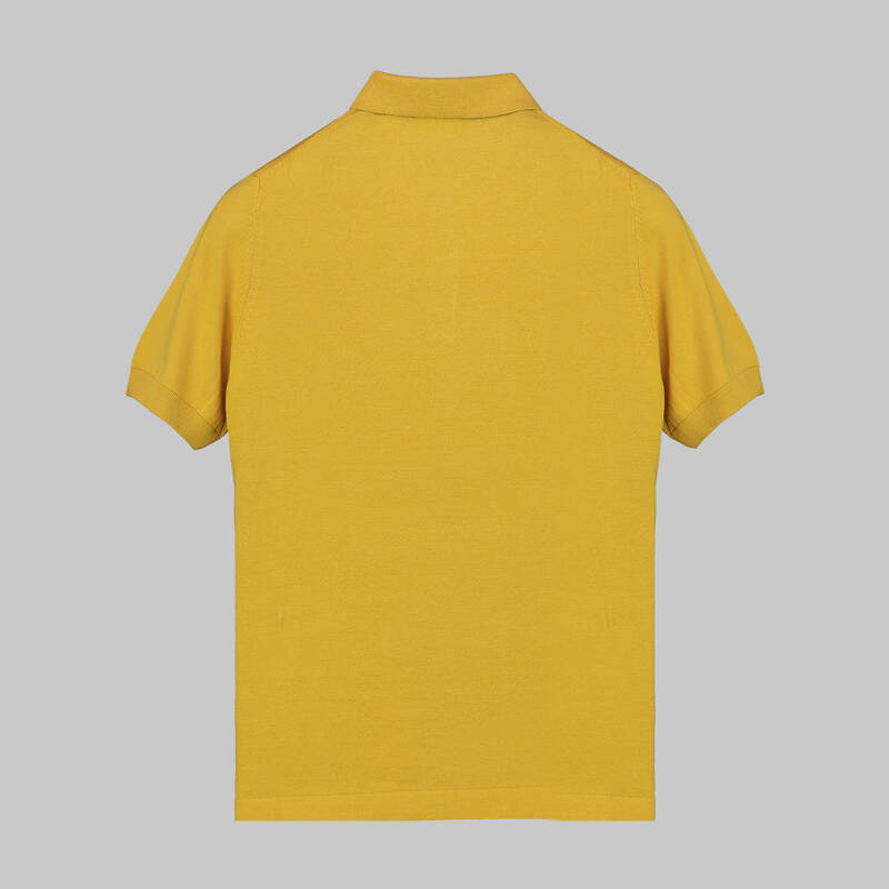 Polo Yaka Kısa Kol Sarı Triko - 2