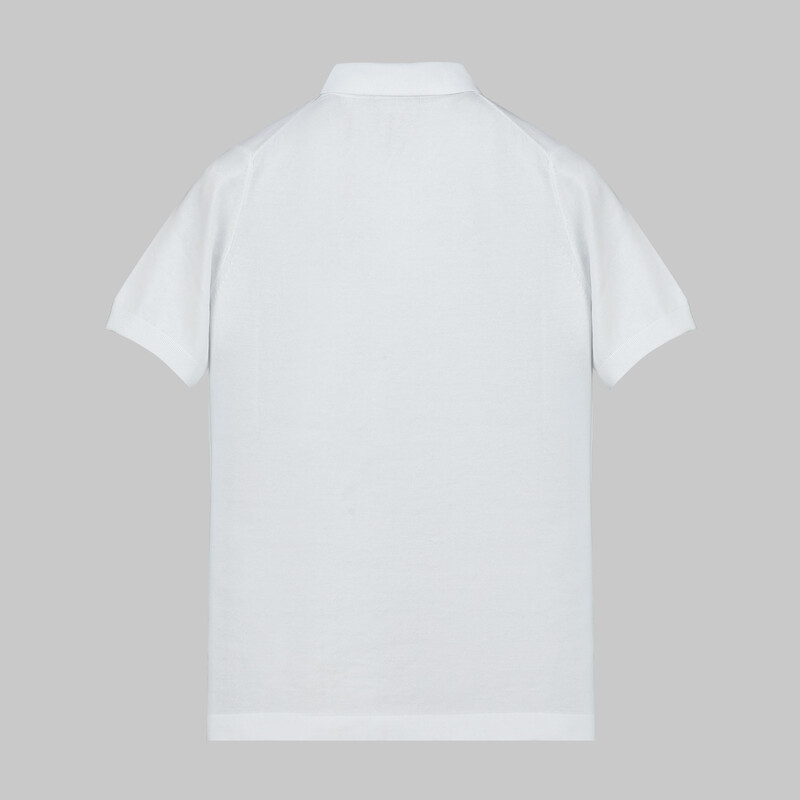 Polo Yaka Kısa Kol Beyaz Triko - SARAR