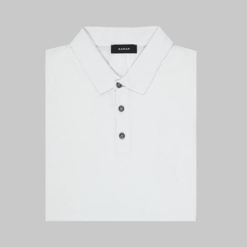 Polo Yaka Kısa Kol Beyaz Triko - 3