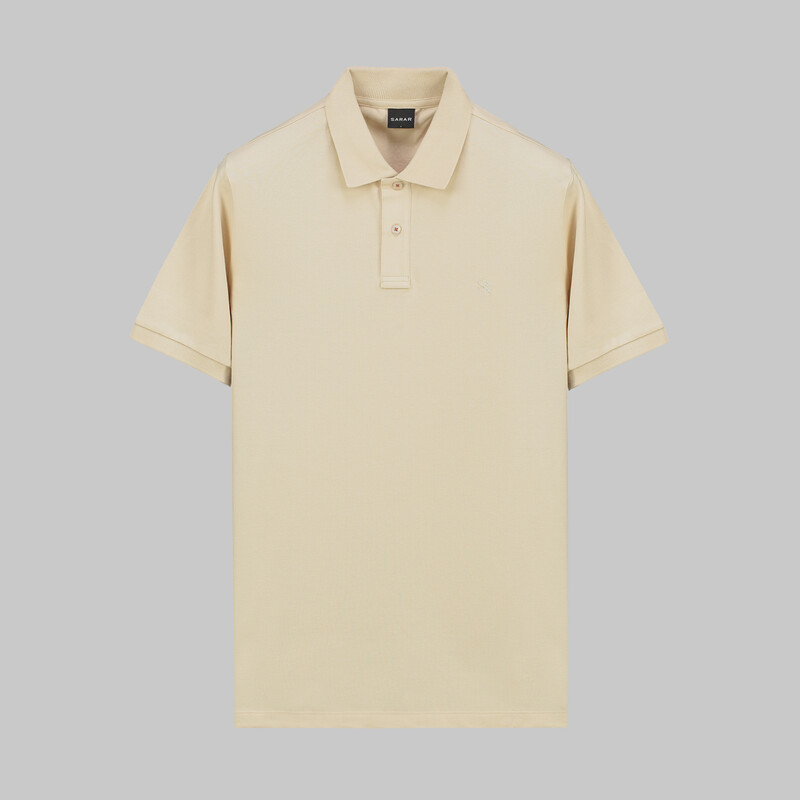 Polo Yaka Bej Tişört 