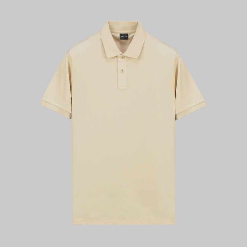 Polo Yaka Bej Tişört - 1