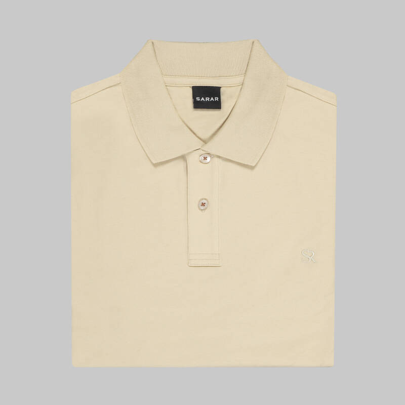 Polo Yaka Bej Tişört - 3