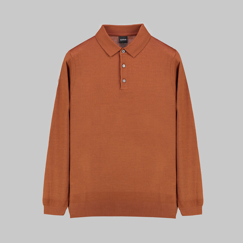 Polo Yaka Erkek Kiremit Triko - SARAR