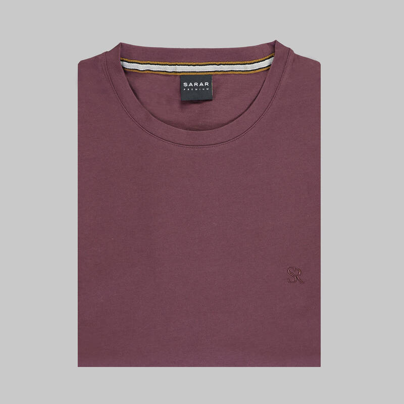 Sarar Premium Bisiklet Yaka Bordo Sweatshirt - 3
