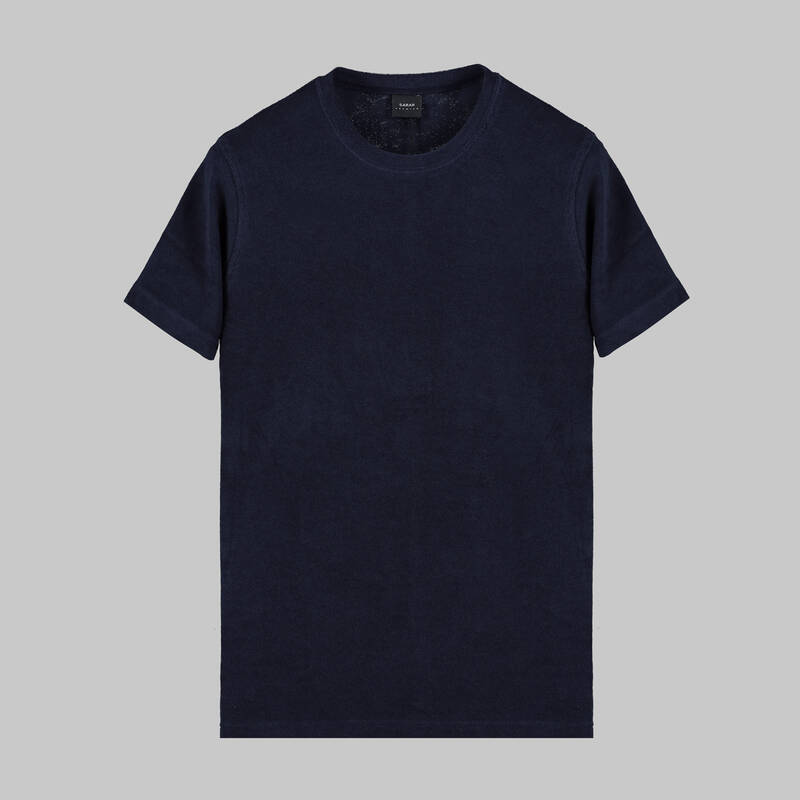 Kısa Kol Lacivert Tişört - 1