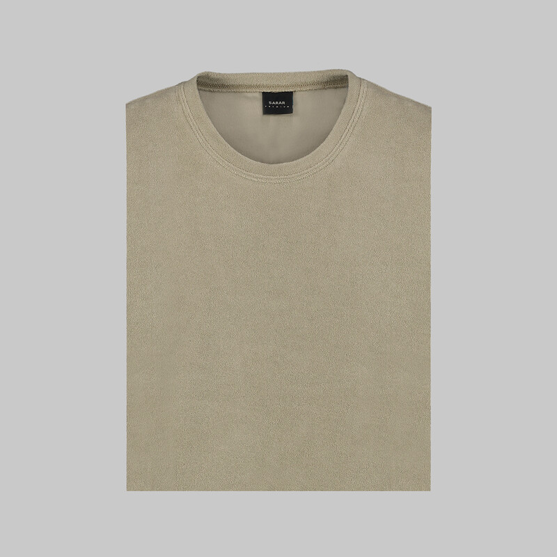 Kısa Kol Bej Tişört - SARAR PREMIUM