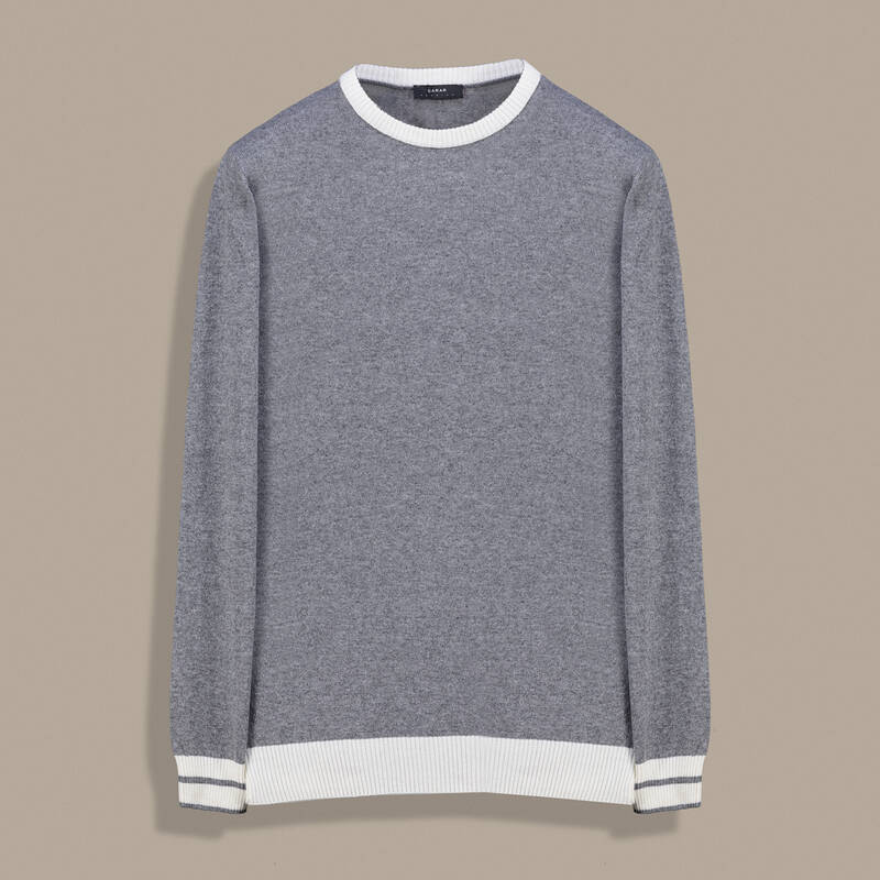 O Yaka Erkek Gri Triko - 1