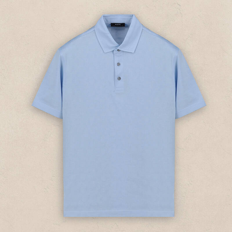 Polo Yaka Mavi Tişört Sarar Premium - 1