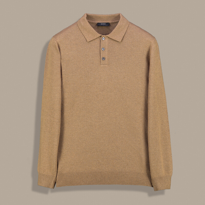 Düğmeli Polo Yaka Triko - SARAR PREMIUM