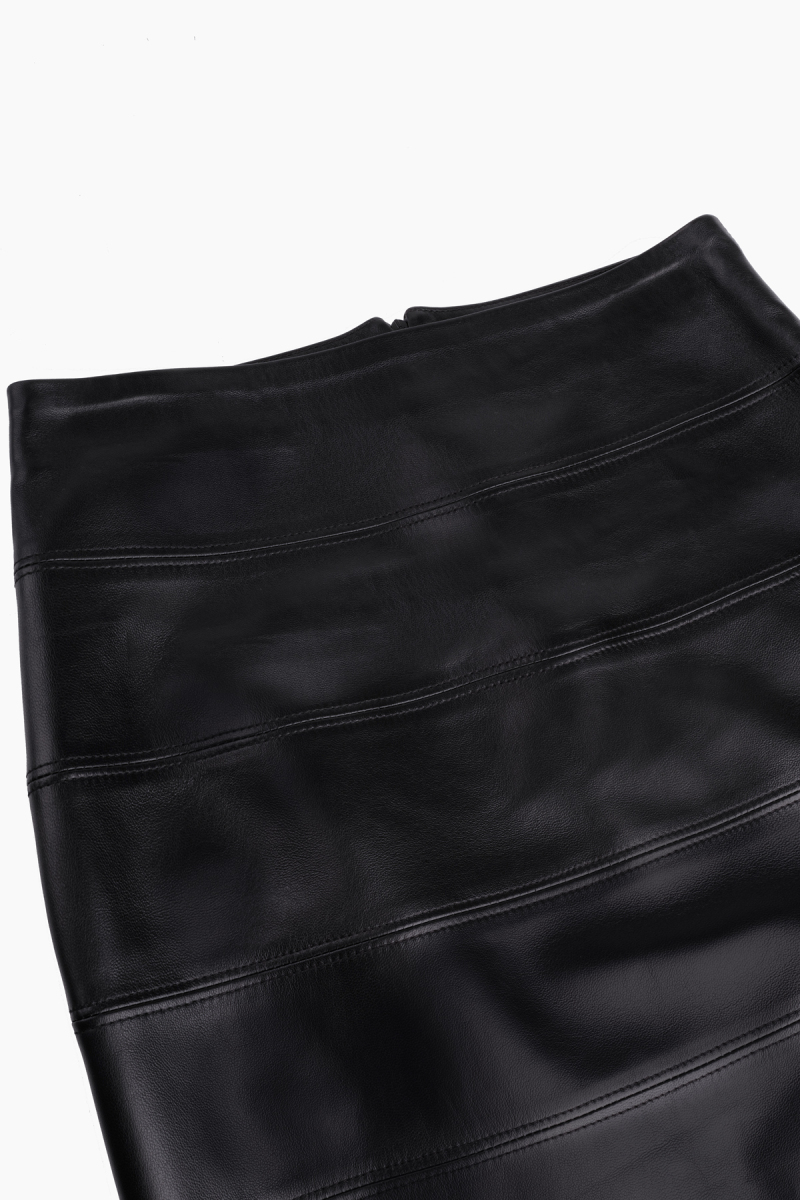 Priv Siyah Deri Etek - 5