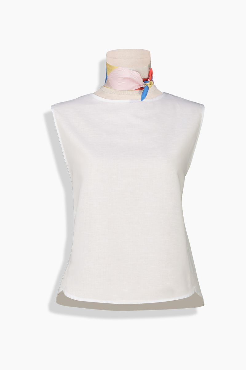 Reneta İpek Twill Sarı Fular - 2
