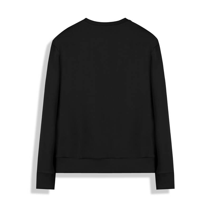 O Yaka Rodolf Tasarım Siyah Sweatshirt - 2