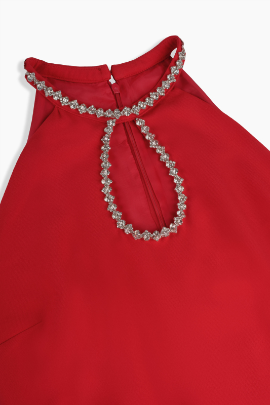 Rot Kırmızı Elbise - SARAR WOMAN