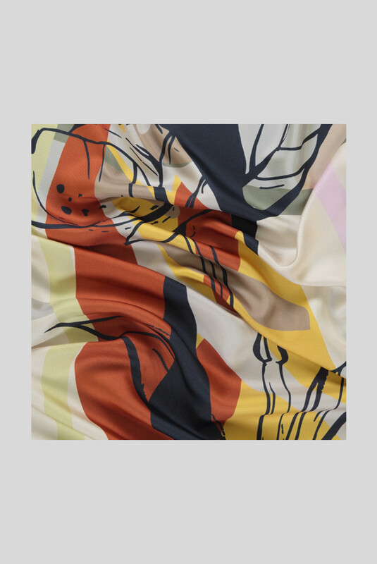 Rubisa İpek Twill Bej Eşarp - SARAR