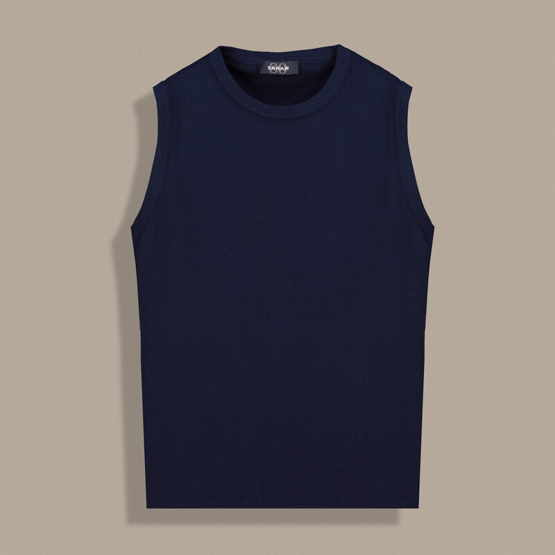 Solace Triko Lacivert Bluz 