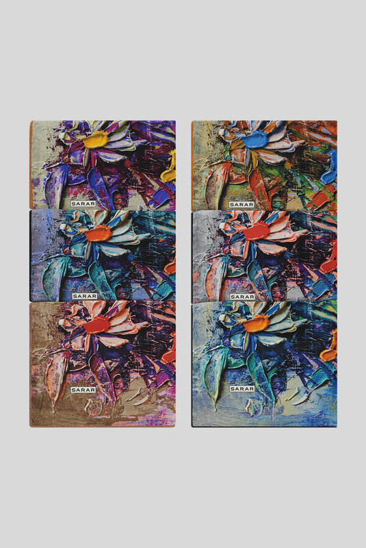 Sura Çiçek Desenli Kırmızı İpek Eşarp - SARAR