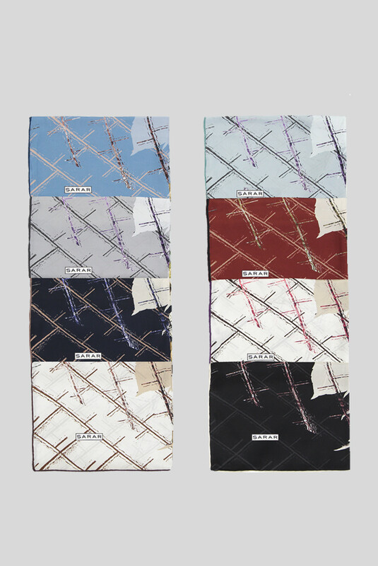 Sura Taba Çiçekli İpek Eşarp - SARAR