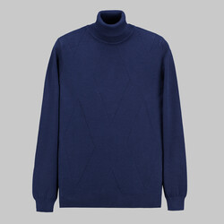 Sarar Tam Balıkçı Lacivert Triko - SARAR